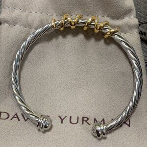 Contemporary David Yurman Two-Tone Cuff Bracelet